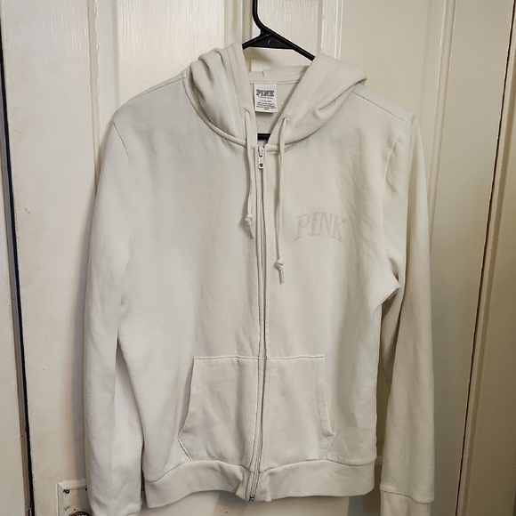 PINK Victoria's Secret Off-White Hoodie - Picture 1 of 4